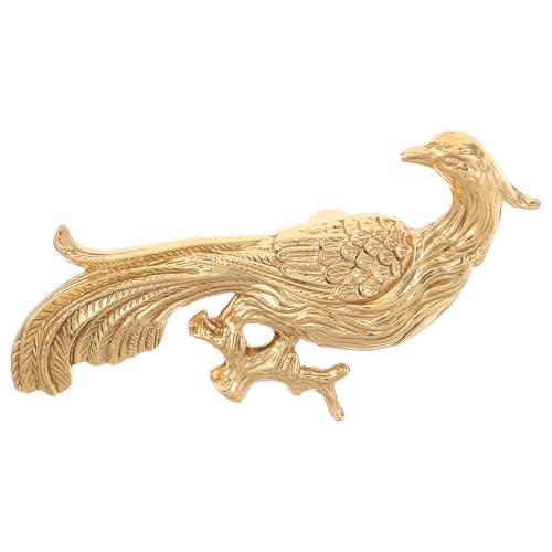 SEWACC 中国風真鍮製鳥型ノブ 真鍮製動物キャビネットハンドル 鳥型ドレッサー用取っ手 靴収納家具 引き出し キッチン食器棚用