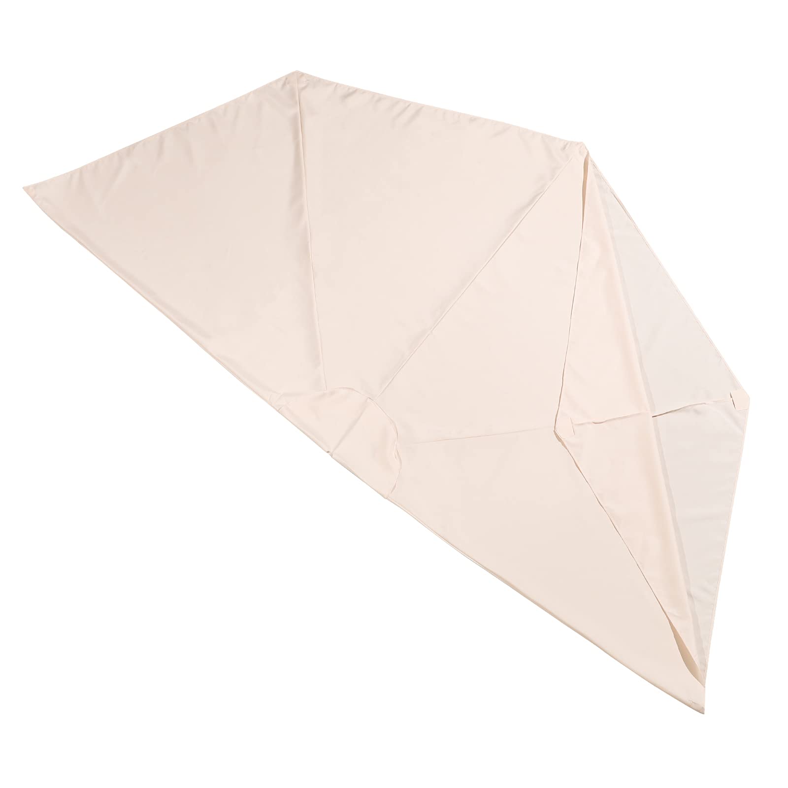 DOITOOL Coperture per ombrelloni da giardino di ricambio 3x3 Metri 8 stecche UV Protezione Parasole Copertura per Ombrellone da terrazzo e Esterno (Beige, senza Supporto)