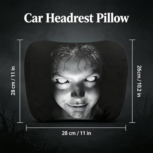 2Pcs Ghost Face Headrest Covers