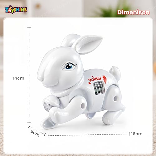 Image of Toyshine Battery Operated Cute Interactive Walking Rabbit with Light & Sound Cuddly Electronic Pet Educational Features Toy for Kids - White