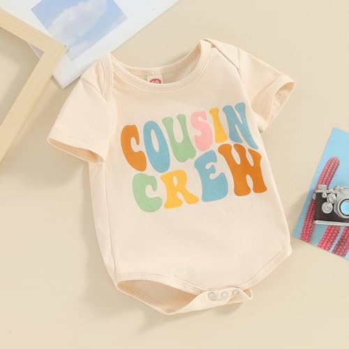 Kuriozud Brother and Sister Matching Outfits Toddler Baby Boy Girl Short Sleeve Rompers T Shirt Top Sibling Matching Outfits3