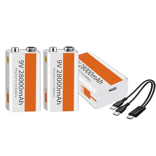 9V Block 6F22 Lthium Li-ion 9 Volt PP3 Rechargeable Battery / 4 Slot USB Charger