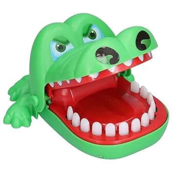 P SQUARE Crocodile Push Teeth Biting Finger Dentist Funny Games for Pets, Kids, Toddlers Boys and Girls,Multicolor for Childrens - image, photos