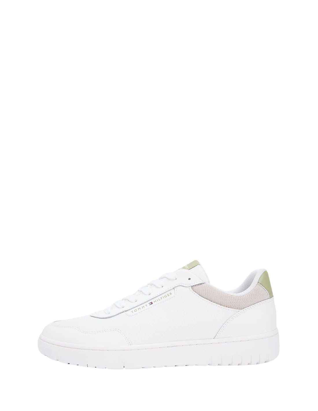 Tommy Hilfiger Basket Core Lite Lth Fm0fm05868, niedriges Top für Herren, elfenbein, 41 EU