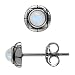 Silvershake 3mm Extra Petite Natural Round Shape Moonstone 925 Sterling Silver Stud Earrings
