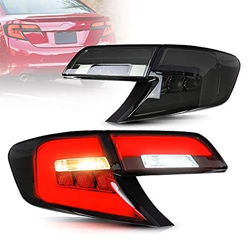 Vland Led Smoked Taillights Compatible For [ Toyota Camry 2012 2013 2014] With Led Running & Brake Lights, Turn Signal & Reverse Lights (No Included The Bulbs, Use Your Factory Halogen) #TOP10