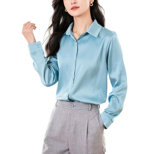 [DREKOBOS] ブラウス レディース 長袖透けない シワにならない事務服 ノーアイロン オフィスカジュアル シャツ 春夏秋冬