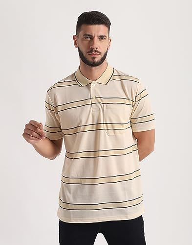 Image of INKKR Highflay Striped Men Regular Fit Polo Neck T-Shirt Combo