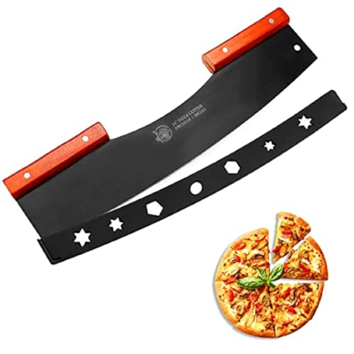 AILUROPODA Pizza Cutter Rocker with Protective Cover, Upgraded 16" Large Pizza Rocker Cutter Sharp Pizza Slicer