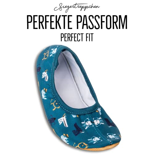 Siegertreppchen® Gymschoenen dierenmotief in turquoise (maat 24 - 40), gymnastiekschoenen voor meisjes en jongens… - Image 6
