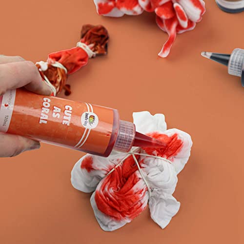 Doodle Hog Coral, Orange, Purple Tie Dye Colors Tie Dye Kit – Custom Clothing Dye With 6 Refills For Summer Activities For Kids - Tie Dye Party Supplies With Aqua Tie Dye Techniques Guide Diy #TOP3