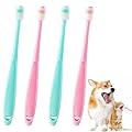 4 Pcs Cat Toothbrush, Cat Teeth Cleaning Tool, Small Dog & Cat Toothbrush,360 Degree Soft Silicone Pet Toothbrush Cat Dental Care Dog Oral Hygiene Deep Clean Pet Teeth Cleaning Kit