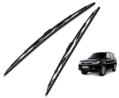 Image of Euro Care Metal Type Wiper Blade Compatibility with TATA Safari Storme (Model : 2012-2019) Windshield Car Wiper Blade Size D-24,P-20