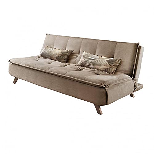Sofa Cama 3 Lugares Milano Ref 16 Luxury Estofados Bege
