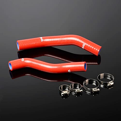 Gplus Silicone Radiator Coolant Hose Kit Clamps Compatible With Suzuki LTZ400 LTZ 400 Red