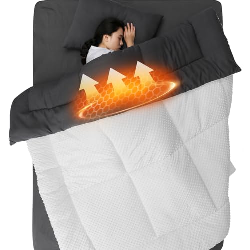 songlibin 掛け布団5Dミンキードット毛布 (シングル増量2.8kg, ホワイト)