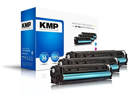 Cartouches de toner KMP H-T144CMY couleur Cyan Magenta Jaune pack de 3