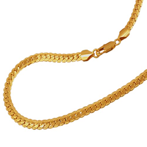 Marca de Color Oro Moda Cadena de Oro Serpiente Cadena Collar Hombres Joyería Punk Cadenas de Oro al por mayor para las Mujeres KPOP Collares Practical Treatment
