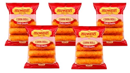 Image of Corn Roll Chilli Chatka | Corn Puff | Spicy Corn Rolls for Anytime Snacking combo (pack of 5) snacks combo