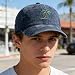 DYBICKT Embroidered Palm Tree Baseball Cap for Men Women, Funny Washed Cotton Classic Vintage Dad Hat Navy Blue, Beach Outdoor Birthday Gifts Ideas