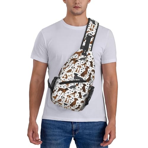 Bolso bandolera retriever con huella para senderismo miniatura 7