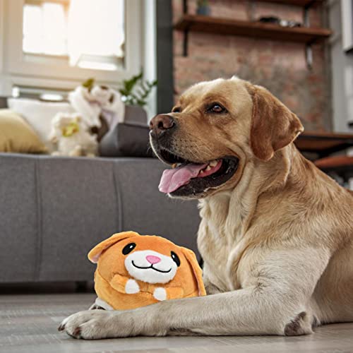 Hundespielzeug mit Plüschball- 6, 3 x 5, 51 x 3, 94 Zoll niedlicher Ball für Haustiere | Plüschspielzeug Squeaker für Hunde und Welpen, weich und langlebig, langlebig und resistent gegen Mas-3