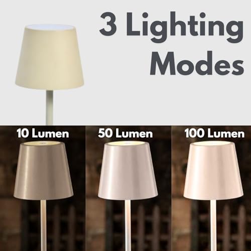Lampe de table sans fil 3 modes de couleur avec batterie 5200 mAh