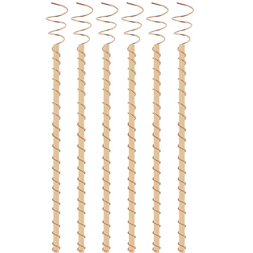 Electroculture Garden Stakes, 6 Pack Copper Garden Stakes, Electroculture Gardening Copper Coil Antennas High-Yield, Eco-Friendly for Growing Garden Plants and Vegetables