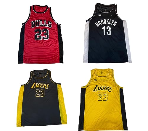 Kit 4 Camiseta Regata Esportivas de Basquete Sortidas (BR, Alfa, G, Regular, SORTIDAS)