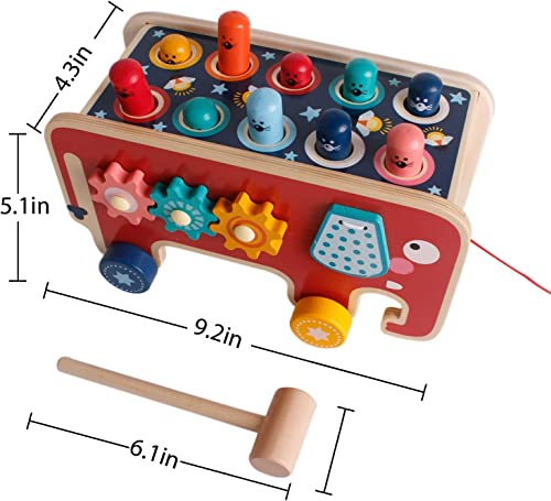 Carro de martelo multifuncional para cachorrinho GKPLY, brinquedo de engrenagem de xilofone para beb
