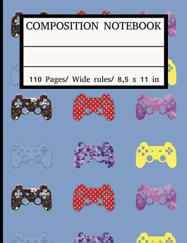 Composition Notebook Wide Ruled: Cute Composition Notebook For Kids, Teens & Students | Retro Gamer Consoles (Spanish Edition) image 2
