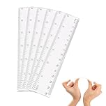 6 PCS 15cm Clear Plastic Rulers, 6 Inch Ruler, Plastic Ruler Set, for Student Classroom School Office Home