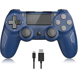 Wireless Controller Dual-Vibration Game Gamepad Joystick Controller für Ps-4/ Slim/Pro/PC (WIN 7/8/10), YCCTEAM Kabellos…