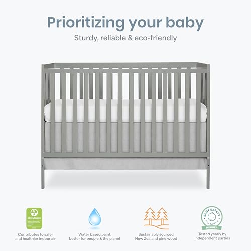Image of Dream On Me Synergy 5-in-1 Convertible Full Size Baby Crib, GREENGUARD Gold