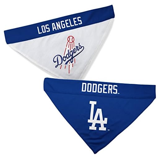 Pets First LAD-3217-S-M MLB Los Angeles Dodgers Reversible Pet Bandana, Small/Medium, MLB Team Color