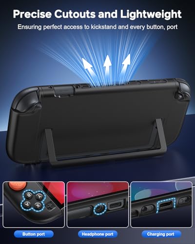 Image of Switch 2 Cover Case&Screen Protector, FYOUNG Dockable Shell for Nintendo 2 | Cute Case, 9H Tempered Glass, Thump Grip, Switch 2 PC Hard Protective Case, Split Design, Precise Cutouts, Slim Shockproof