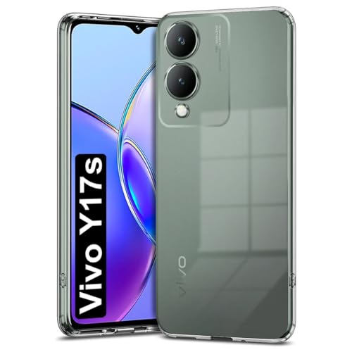 Image of Fashionury Ultra Soft Crystal Clear Back Case Cover for Vivo Y17s Shockproof Design | Camera Protection Bump | Bumper Case Cover for Vivo Y17s