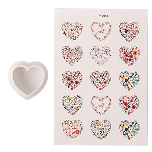 Clay Cutter And Floral Clay Transfer Paper For Clay Jewelry Making DIY Crafts Water Soluble Floral Clay Transfer Sheet Valentine's Day Heart Shaped Molds