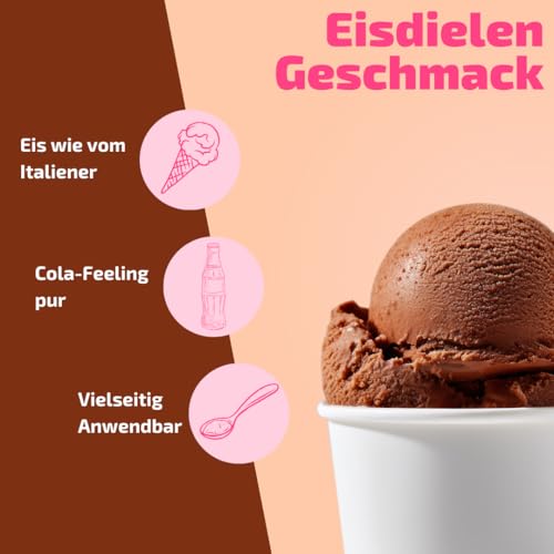 Cola Eispaste Aroma Variegatos Eis Desserts Pralinen Paste zum Verfeinern von leckerem Eis Getränke Kuchen Kekse Tortencremes Eiscremes uvm. Inhalt 250 g – Bild 3