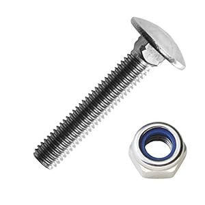 MESAROS Flachrundschrauben M16x100 mit Sicherungsmuttern (100 Stück)