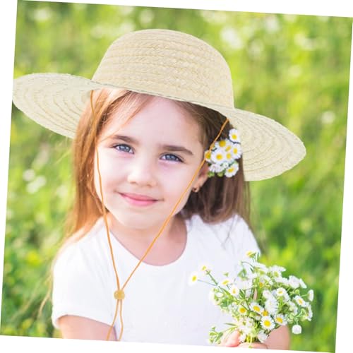 VALICLUD Infant Sun Protection Hat Boys and Girls for Beach Picnic Toddler Hats Adjustable Chin Strap Lightweight Comfortable Beige4