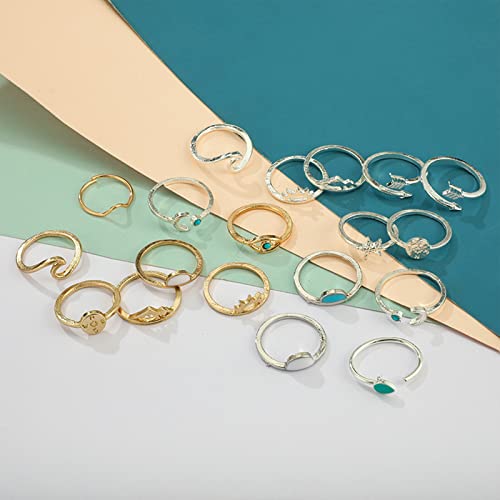 50% Off Long tiantian Stackable Boho Knuckle Rings Set