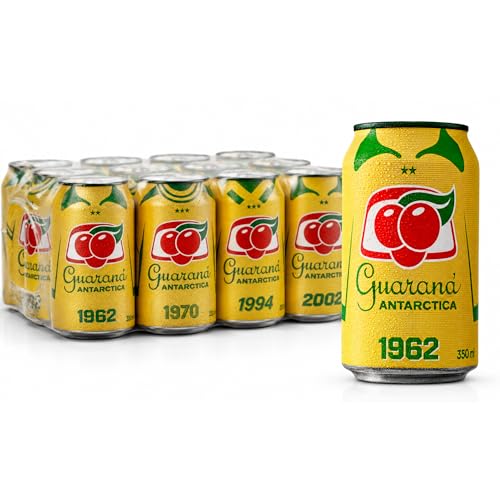 Guarana Antarctica, The Brazilian Original Guarana Soda, Regular, 11.83 fl oz (Pack of 12) - Packaging May Vary