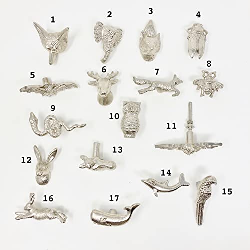 Pomelli per cassetti in metallo argentato Armadio