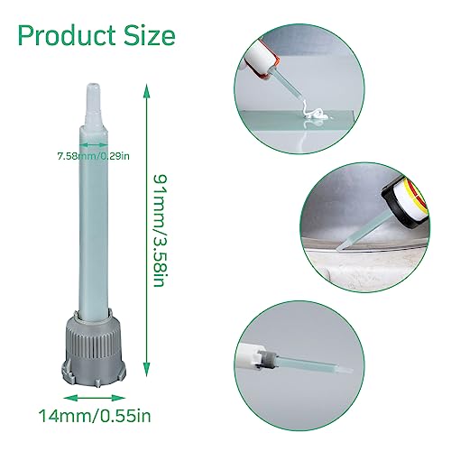 20 Stück Premium Statikmischer,Statikmischer Für Den Rohrstrom 1:1 Statikmischer Mischdüsen Mischerspitzen Kunststoffkleber Mischrohrausführung Helix Für Rohrstrom Reorganisationsbewegungsmischen