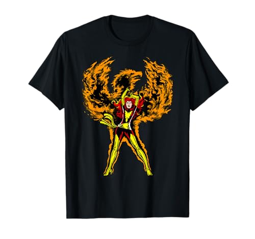 Marvel X-Men Dark Phoenix Fire Classic Graphic T-Shirt T-Shirt