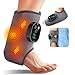 3-in-1 Fußmassagegerät Elektrisches Kabellos mit 3 Massage-Modi, 6 Wärmestufen & 3 Timer-Einstellungen - Tragbar für Knöchel, Ferse, Fußsohle und Fußrücken (3000mAh Akku) (Grau)