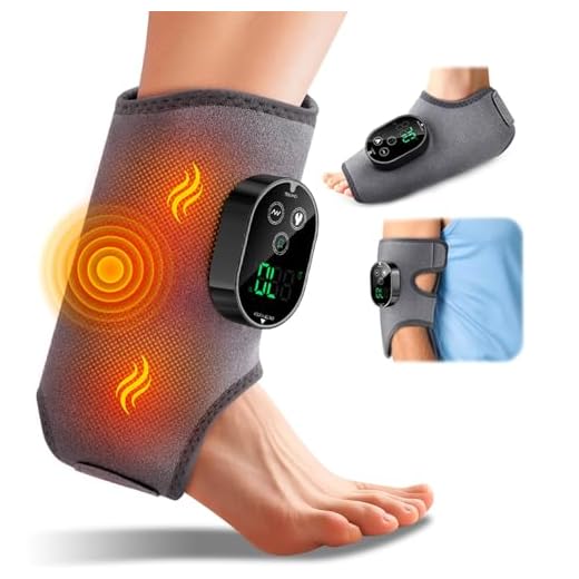 Masajeador de Pies Eléctrico 3 en 1 Inalámbrico, 3 Modos, 6 Niveles de Calor Ajustable, Temporizador de 3 Tiempos, Incluye Banda de Extensión, para Tobillo, Talón, Planta y Empeine