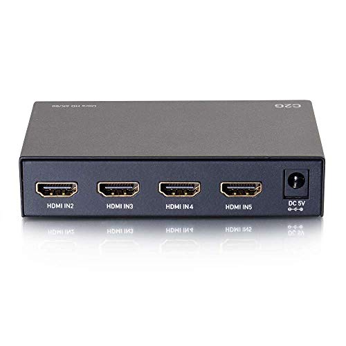 C2G HDMI Switch, HDMI Selector Switch, 5 Port, 4K Support, Cables to Go 41397