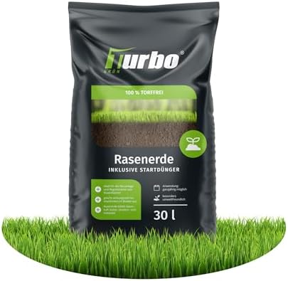 Rasenerde 90L, 100 torffrei, Turbogrün, Mit Startdünger und Rasensand
